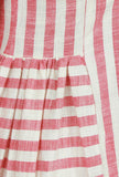 Pink & White Striped Cotton Viscose Kurta