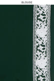 Embroidered Bottle Green Georgette Saree with Unstitched Blouse