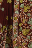 Maroon Georgette Multicolor Embroidered Saree with Unstitched Blouse