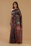 Kani Weave Silk Wool Saree with Unstitched Blouse