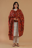 Maroon Chinar Leaf Kashmiri Kani Woollen Shawl