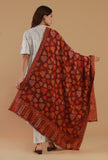 Maroon Chinar Leaf Kashmiri Kani Woollen Shawl