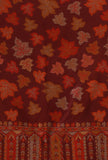 Maroon Chinar Leaf Kashmiri Kani Woollen Shawl