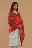 Kashmiri Red Chinar Kani Woollen Shawl