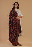 Kashmiri Navy Blue Kani Woollen Shawl