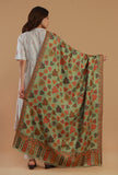 Green Kashmiri Chinar Kani Woollen Shawl
