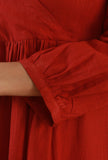 Rust Cotton Wrap Style Kurta