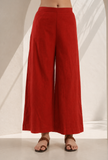Rust Cotton Straight Fit Pant
