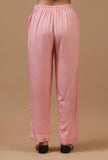 Set of 2: Blush Pink Chanderi Kurta with Shantoon Straight Pant Set