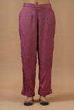 Mauve Shantoon Straight Fit Pant