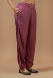 Mauve Shantoon Straight Fit Pant