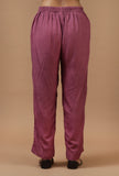 Mauve Shantoon Straight Fit Pant