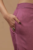 Mauve Shantoon Straight Fit Pant