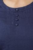 Navy Blue Solid Round Neck Top
