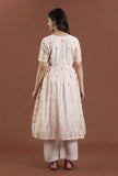 Hand Block Printed Cotton Anarkali Style Kurta