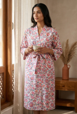 Gulabi Vines Printed Kimono
