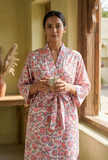 Gulabi Vines Printed Kimono
