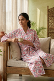 Gulabi Vines Printed Kimono