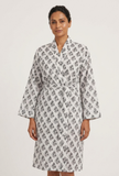 Monochrome Bloom Cotton Kimono