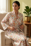 Ivory Petals Botanical Wrap Kimono