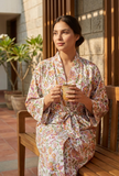 Ivory Petals Botanical Wrap Kimono