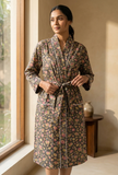Moonlit Bloom Wrap Kimono
