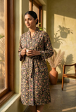 Moonlit Bloom Wrap Kimono