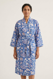 Indigo Botanical Print Lounge Kimono