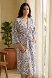Timeless Indigo Print Cotton Kimono
