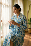 Wildflower Blue Handcrafted Kimono
