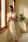 Soft Bloom Botanical Wrap Kimono