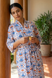 Classic Botanical Print Kimono