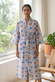 Classic Botanical Print Kimono