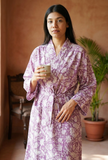 Lilac Botanical Print Kimono