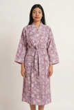 Lilac Botanical Print Kimono