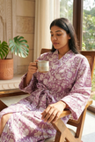 Lilac Botanical Print Kimono
