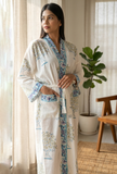 Pastel Blue Handblock Printed Kimono