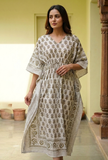 Desert Bloom Printed Kaftan Dress