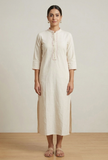 Ivory Whisper Straight Cotton Kurta Dress