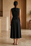 Black Sleeveless A-Line Dress