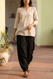 Women's Black Gathered Hem Pants