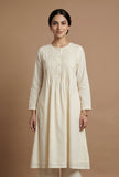 Off-White Pintuck Cotton Kurta