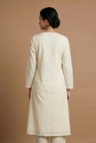 Off-White Pintuck Cotton Kurta