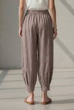 High-Waisted Pleated Harem Pants