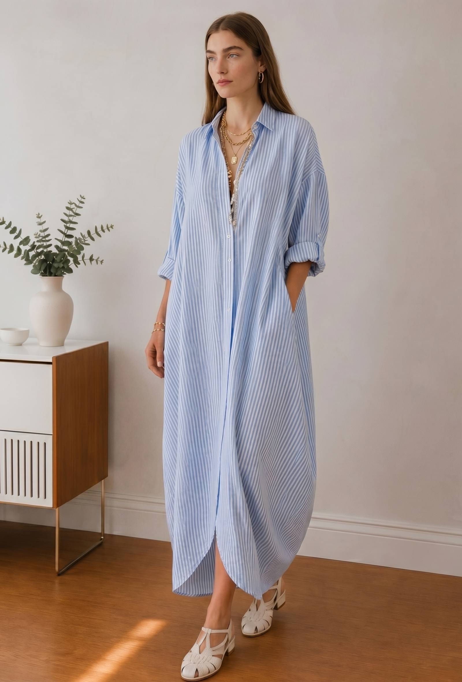 oversized shirt dress Casual Cotton Linen Midi | Button Down Shirt Dress this custom t shirt has loose fit CurveWow Oversized T-Shirt Dress Black