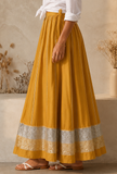 Sunlit Mustard Pleated Maxi Skirt