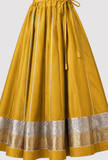 Sunlit Mustard Pleated Maxi Skirt