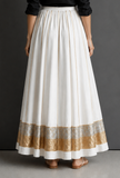 Ivory Elegance Pleated Maxi Skirt