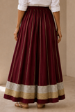 Royal Plum Pleated Maxi Skirt