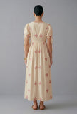 Ivory Pink Butterfly Embroidered Cotton Gown